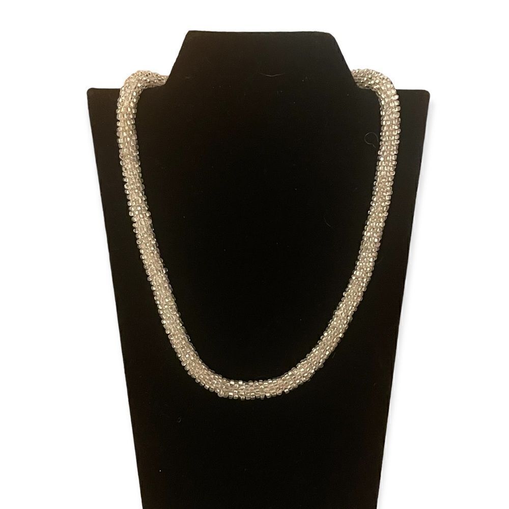 LARose Design Handmade Beaded Knit Chic Necklace by Barbara Ann